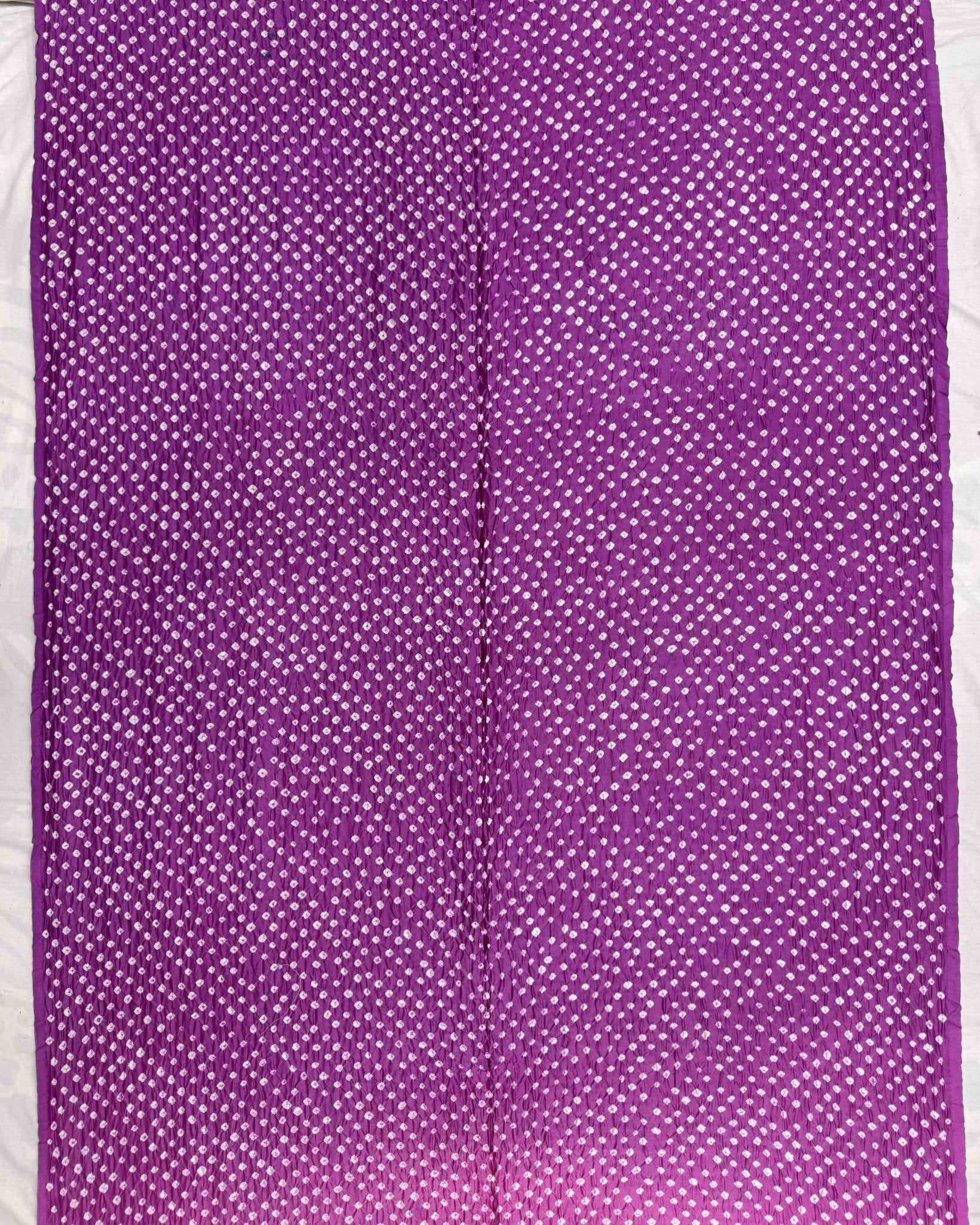 Pink & Purple Shaded Chanderi Bandhani Saree - SindhoiPatolaArt