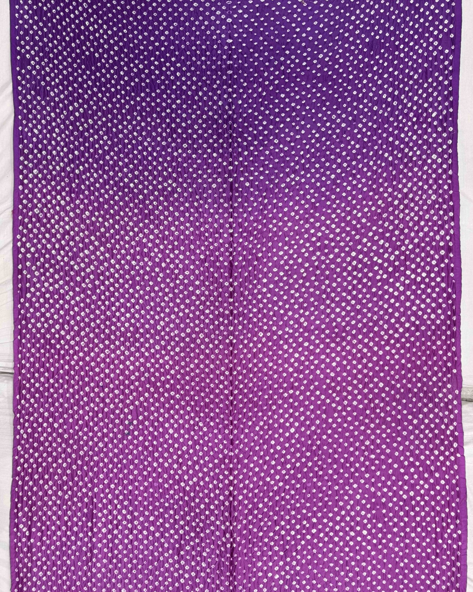 Pink & Purple Shaded Chanderi Bandhani Saree - SindhoiPatolaArt