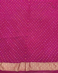 Pink & Purple Shaded Georgette Bandhani Saree - SindhoiPatolaArt