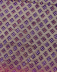 Pink & Purple Shaded Georgette Bandhani Saree - SindhoiPatolaArt