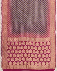 Pink & Purple Shaded Georgette Bandhani Saree - SindhoiPatolaArt