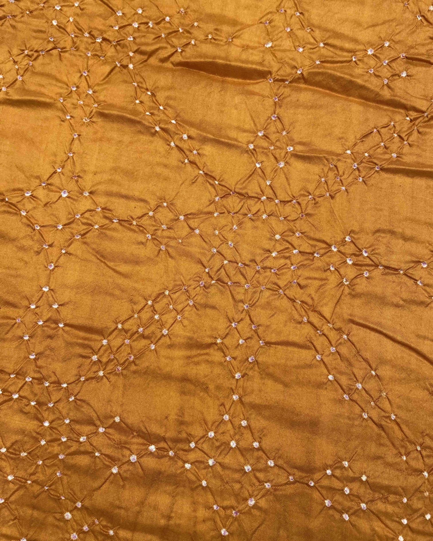Pink & Rust Bandhani Patola Saree - SindhoiPatolaArt
