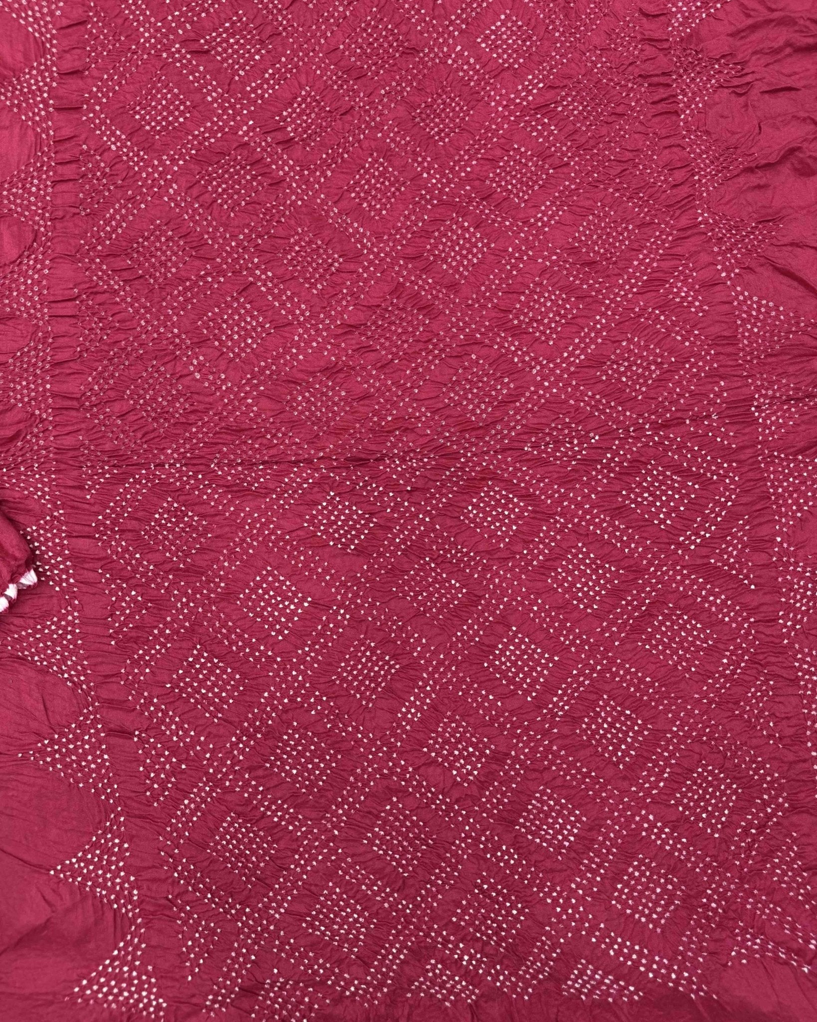 Pink Shaded Chiniya Bandhani Saree - SindhoiPatolaArt