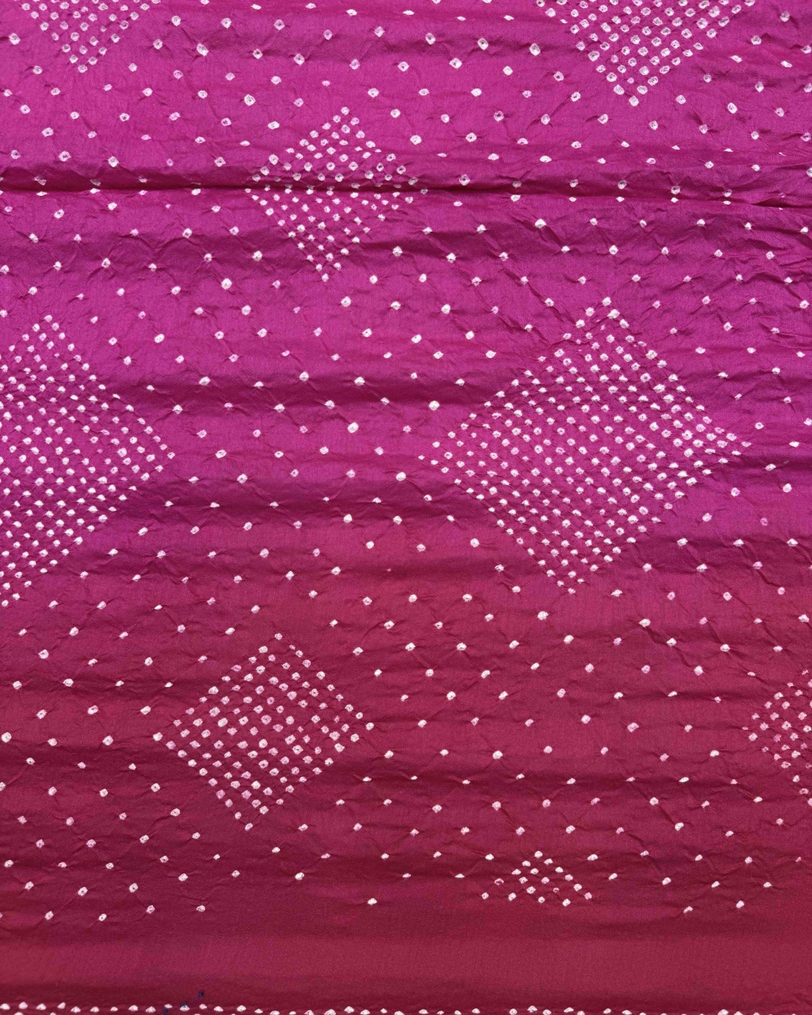 Pink Shaded Chiniya Bandhani Saree - SindhoiPatolaArt