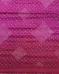 Pink Shaded Chiniya Bandhani Saree - SindhoiPatolaArt