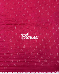 Pink Shaded Chiniya Bandhani Saree - SindhoiPatolaArt