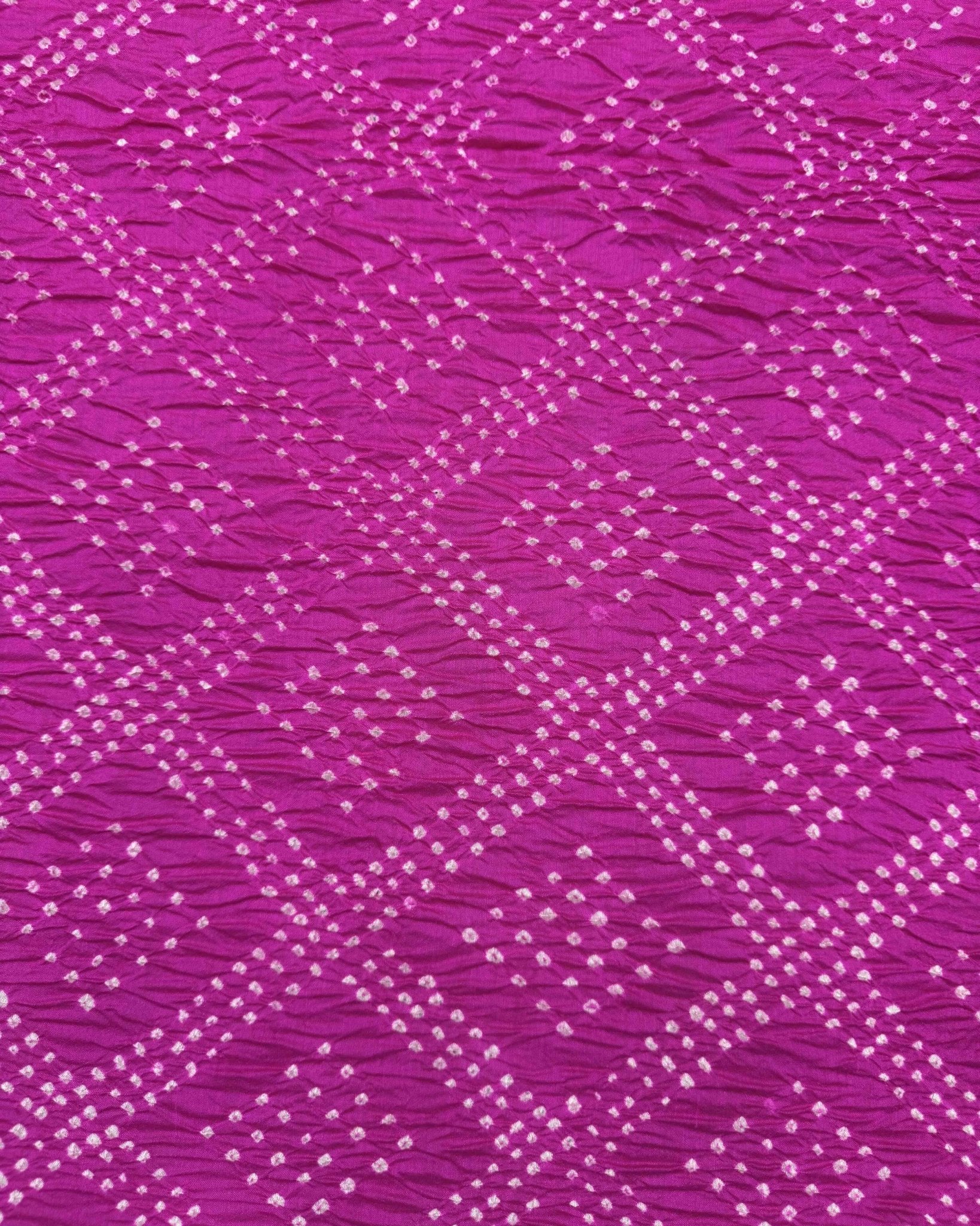 Pink Tussar Bandhani Saree - SindhoiPatolaArt
