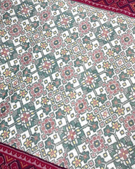 Pink & White Navratan Designer Patola Saree - SindhoiPatolaArt
