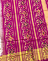 Pink & White New Fancy Design Patola Saree - SindhoiPatolaArt