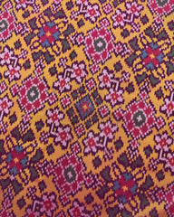 Pink & Yellow Navratan Patola Saree - SindhoiPatolaArt