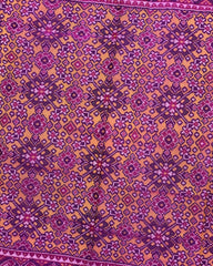 Pink & Yellow Navratan Semi Double Ikat Patola Saree - SindhoiPatolaArt