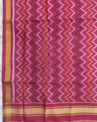 Pink Zig Zag Patola Dupatta - SindhoiPatolaArt