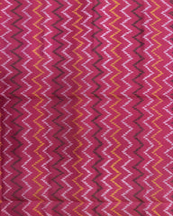 Pink Zig Zag Patola Dupatta - SindhoiPatolaArt