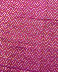Pink Zig Zag Patola Saree - SindhoiPatolaArt