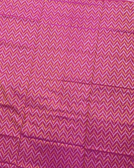 Pink Zig Zag Patola Saree - SindhoiPatolaArt