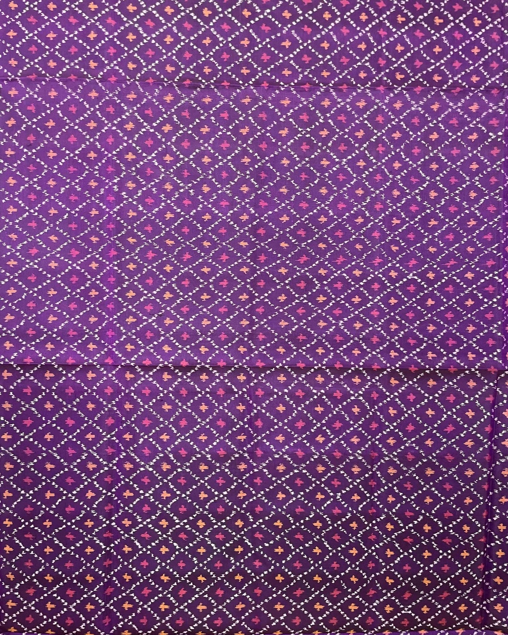 Purple Booty Designer Patola Dupatta - SindhoiPatolaArt
