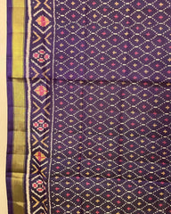 Purple Booty Patola Dupatta - SindhoiPatolaArt