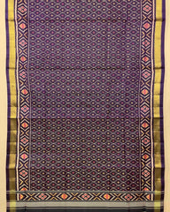 Purple Booty Patola Dupatta - SindhoiPatolaArt