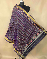 Purple Booty Patola Dupatta - SindhoiPatolaArt