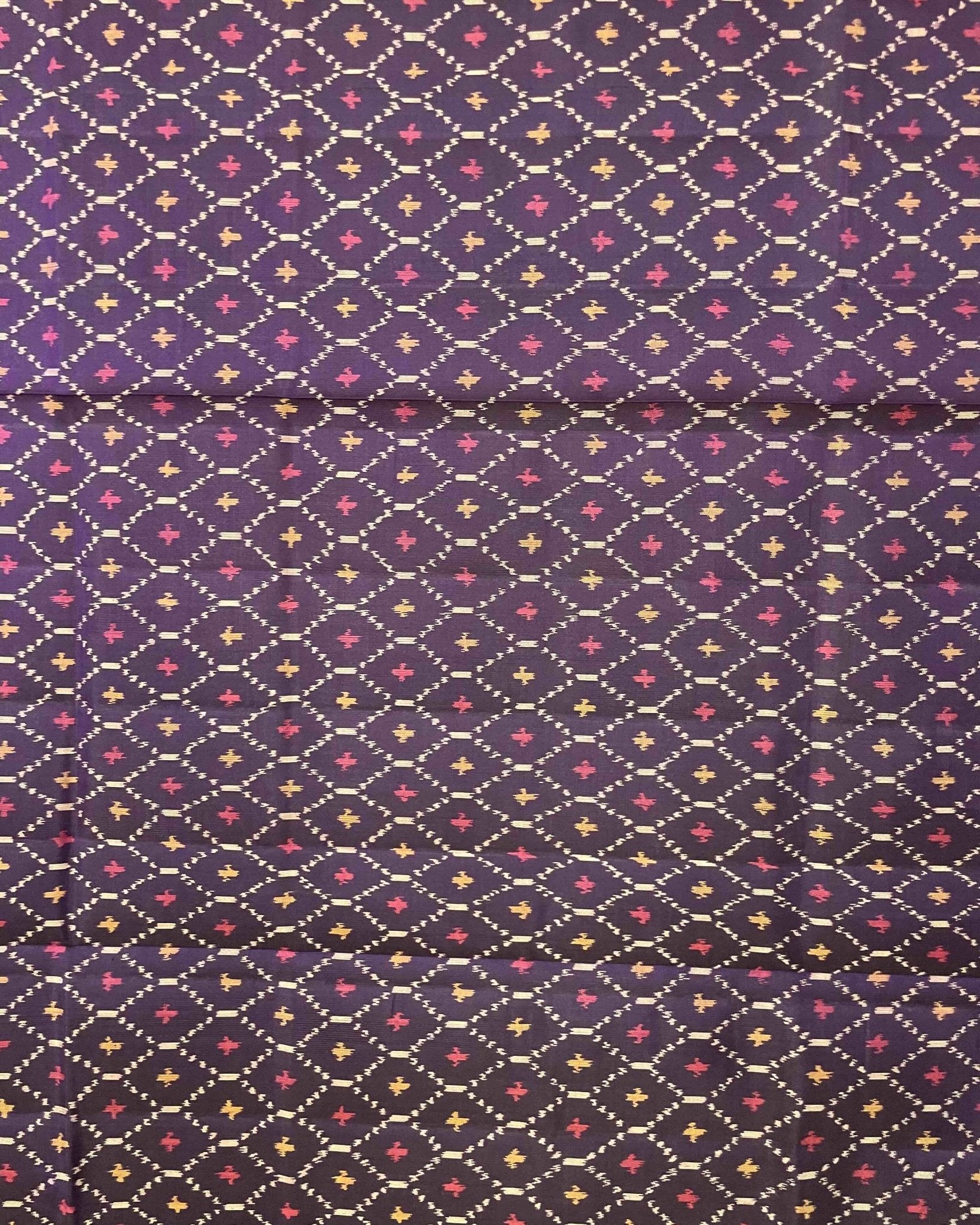 Purple Booty Patola Dupatta - SindhoiPatolaArt