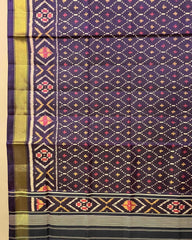 Purple Booty Patola Dupatta - SindhoiPatolaArt