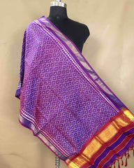 Purple Booty Patola Stole - SindhoiPatolaArt