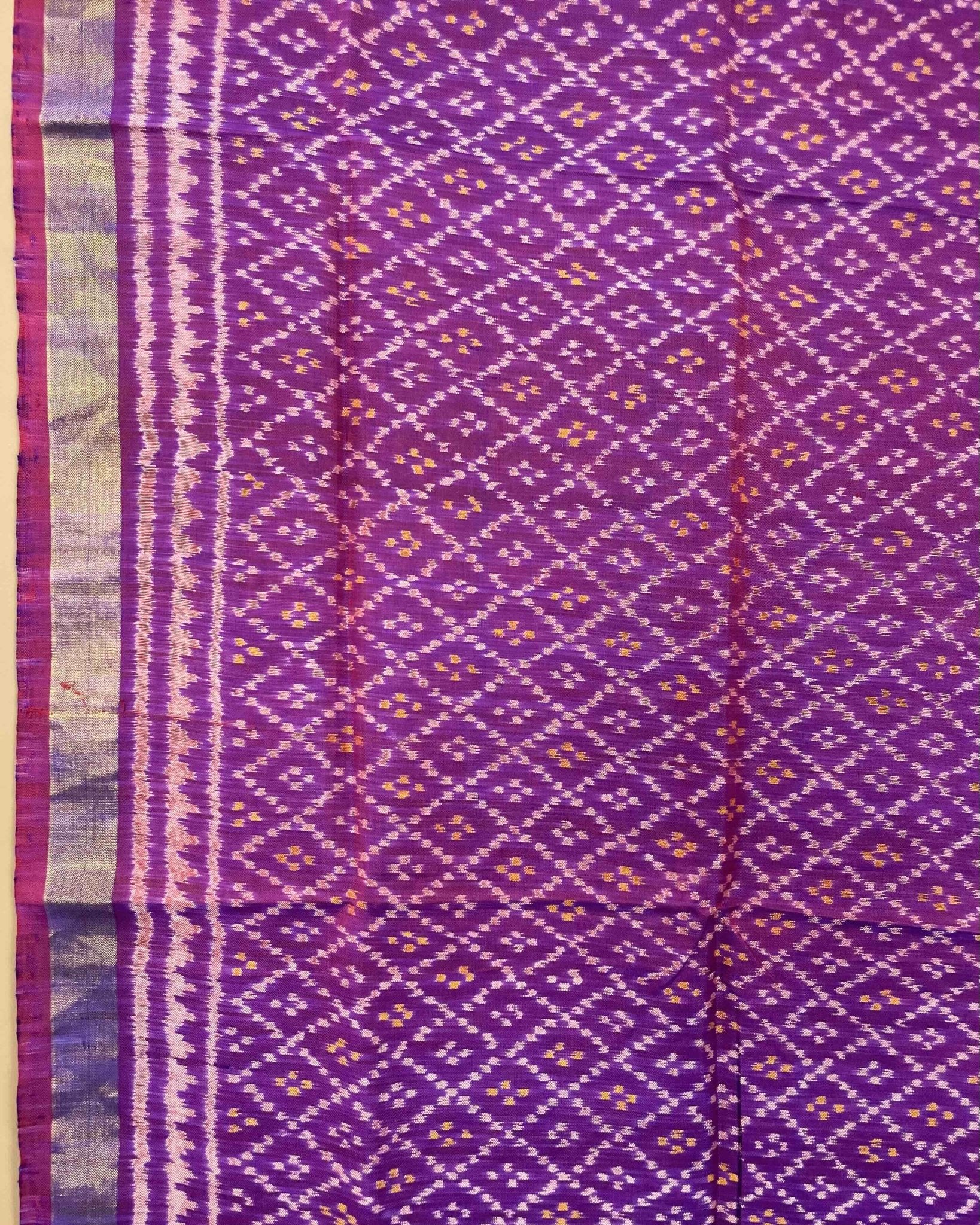 Purple Booty Patola Stole - SindhoiPatolaArt