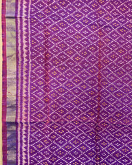 Purple Booty Patola Stole - SindhoiPatolaArt