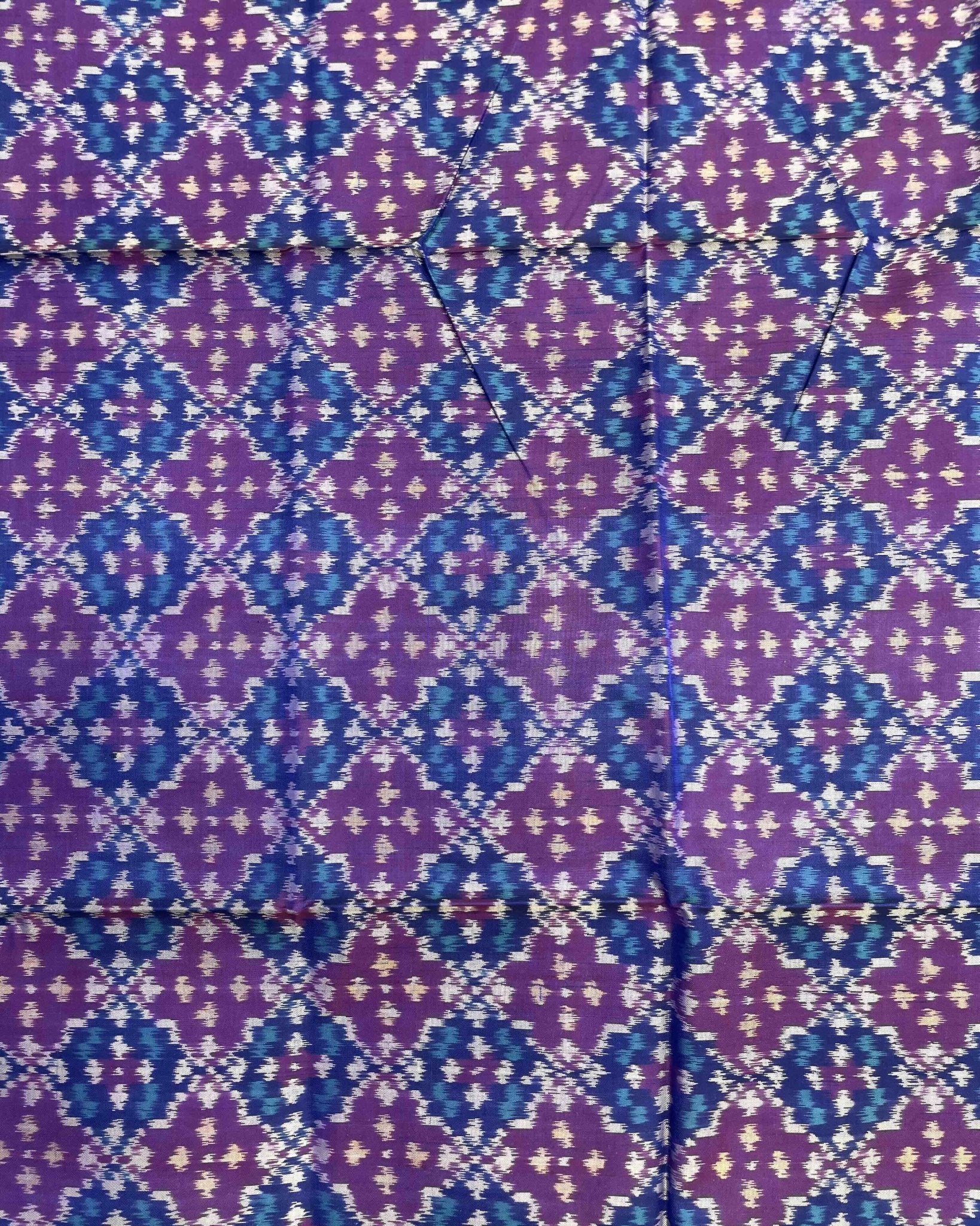 Purple Buttonful Design Patola Dupatta - SindhoiPatolaArt