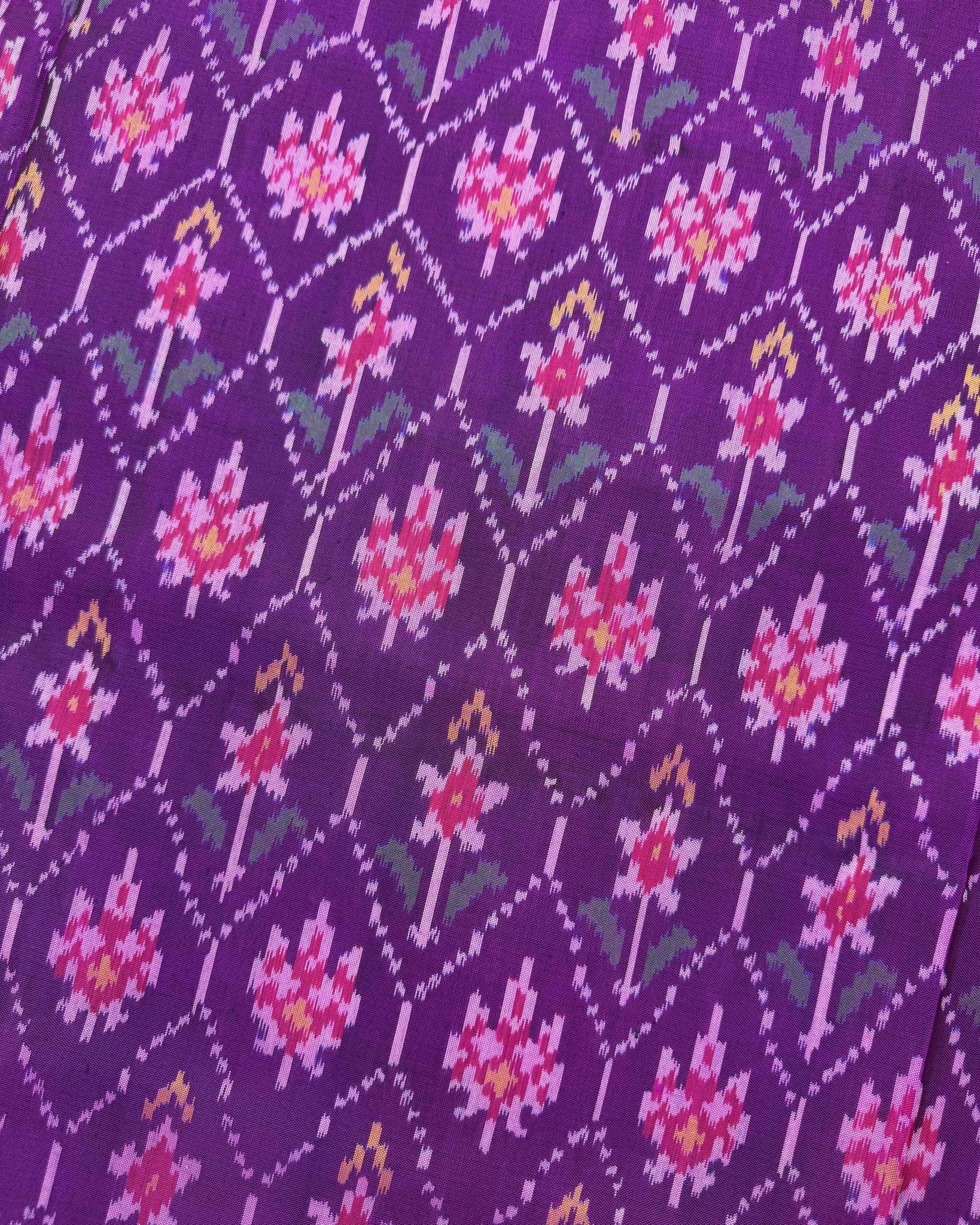 Purple Darambatt Design Patola Saree - SindhoiPatolaArt