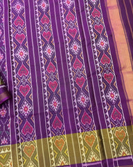 Purple Darambatt Design Patola Saree - SindhoiPatolaArt