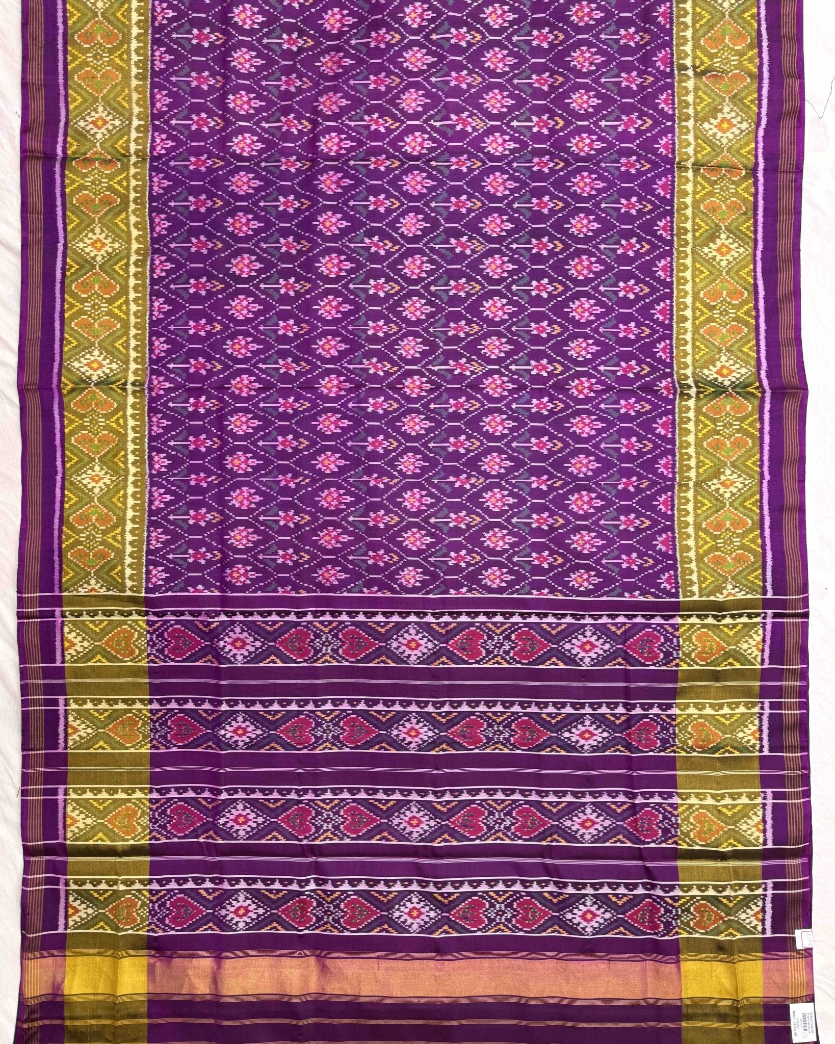 Purple Darambatt Design Patola Saree - SindhoiPatolaArt