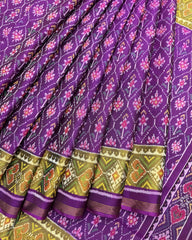 Purple Darambatt Design Patola Saree - SindhoiPatolaArt