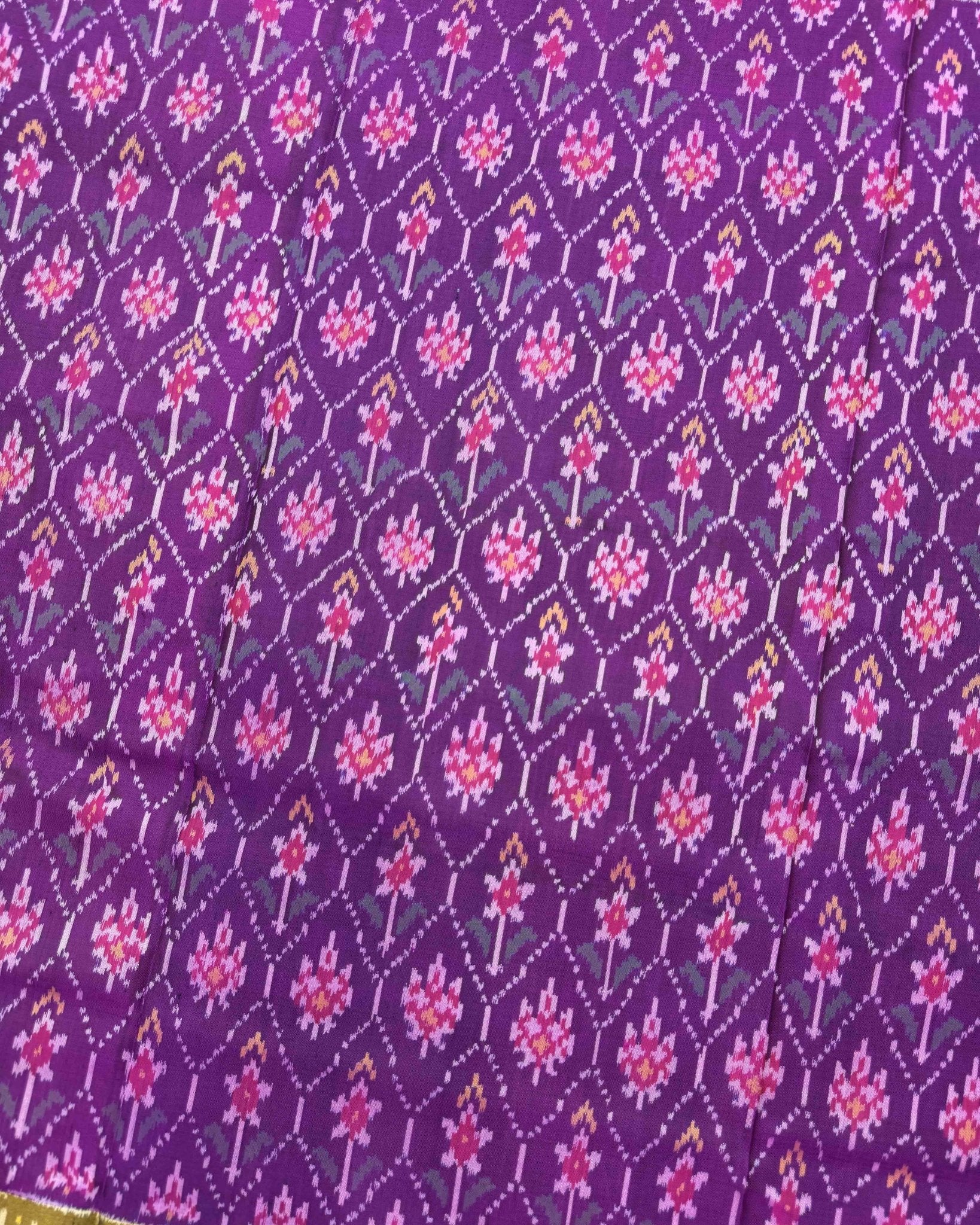 Purple Darambatt Design Patola Saree - SindhoiPatolaArt