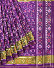 Purple Darambatt Design Patola Saree - SindhoiPatolaArt