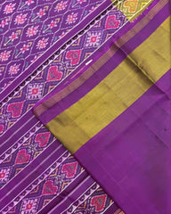 Purple Darambatt Design Patola Saree - SindhoiPatolaArt