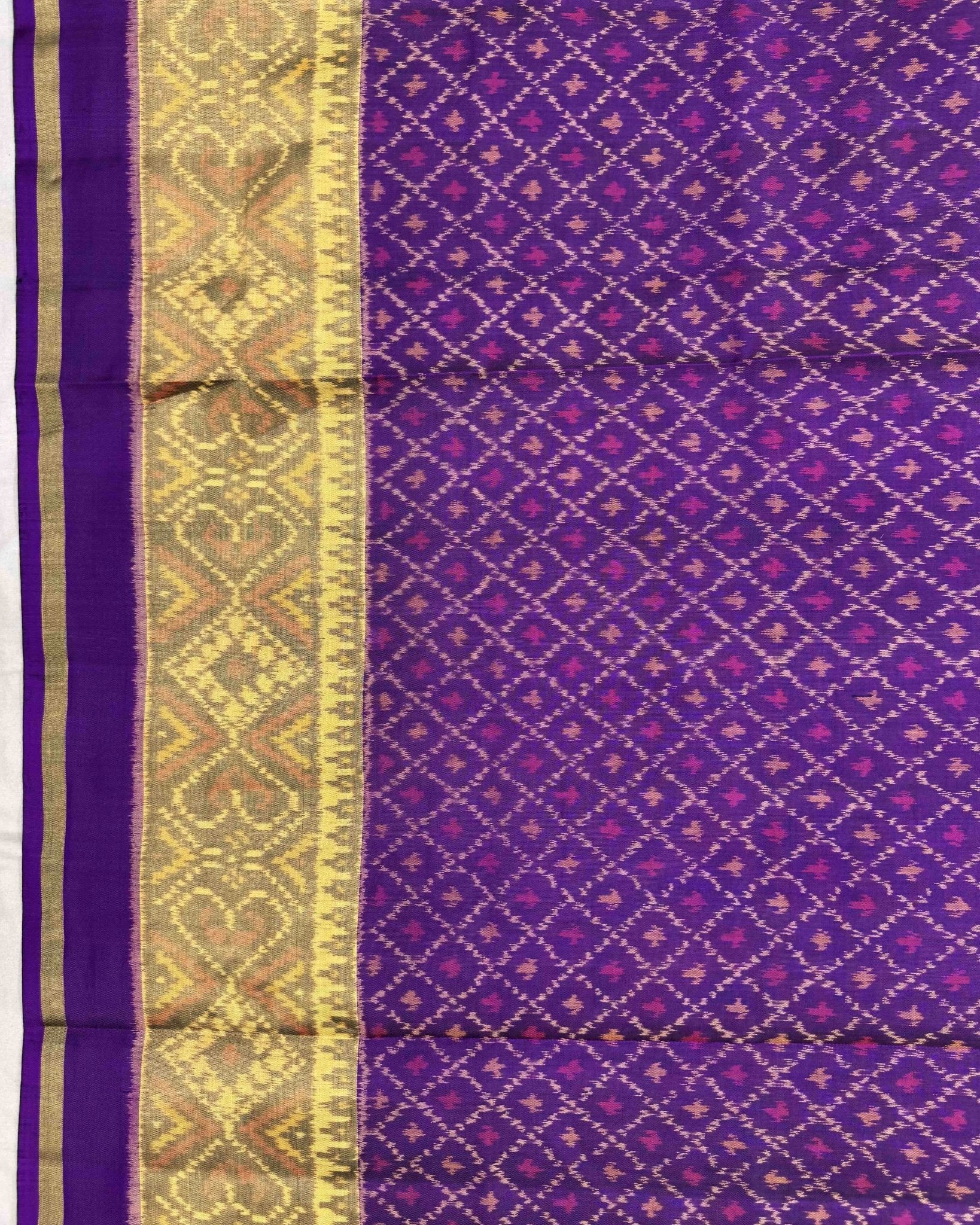Purple Dariya Bhatt Patola Saree - SindhoiPatolaArt