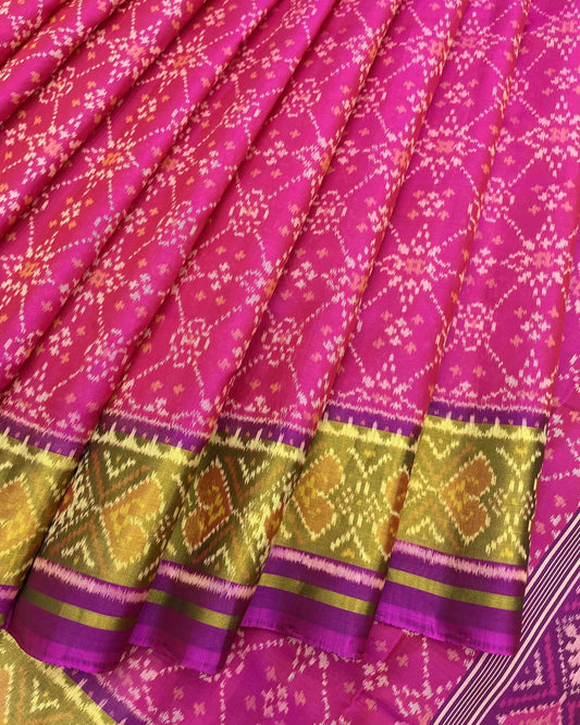 Purple Fancy Designer Patola Saree - SindhoiPatolaArt