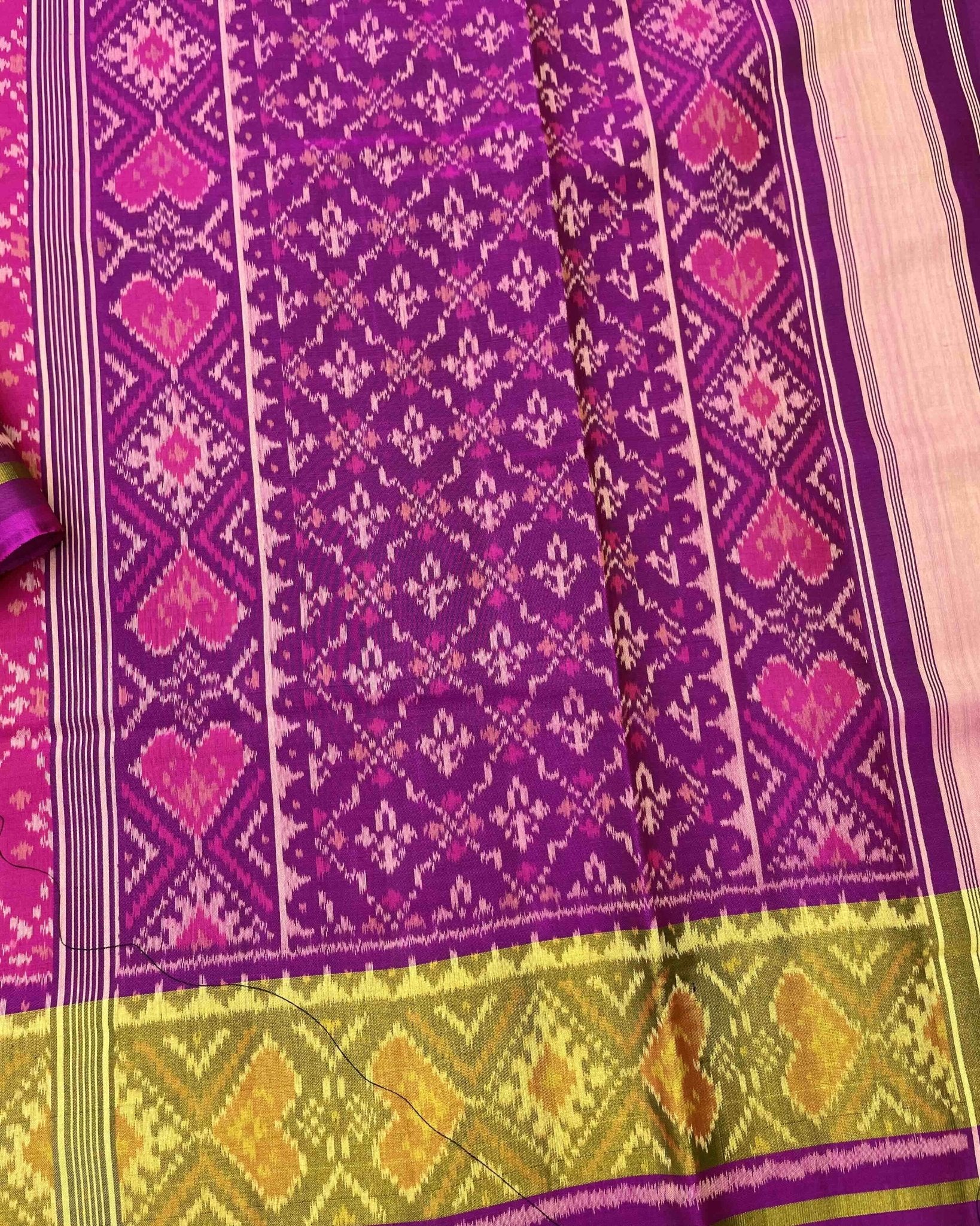 Purple Fancy Designer Patola Saree - SindhoiPatolaArt