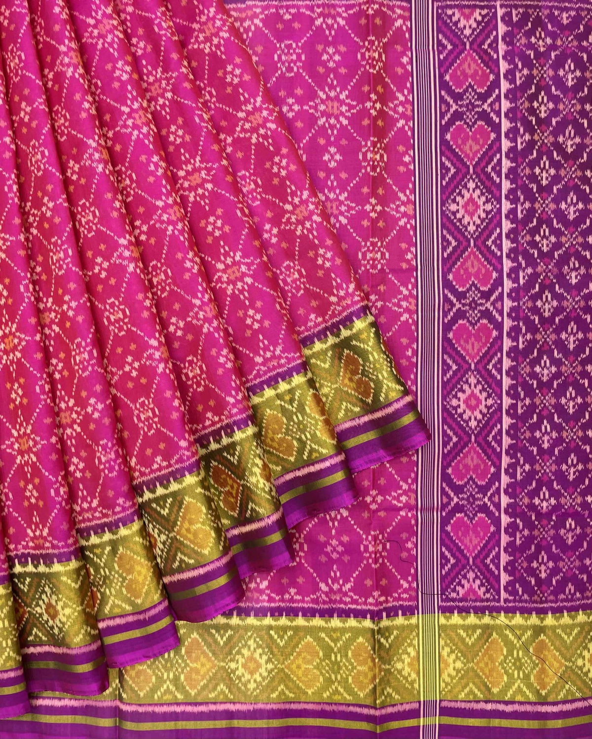 Purple Fancy Designer Patola Saree - SindhoiPatolaArt