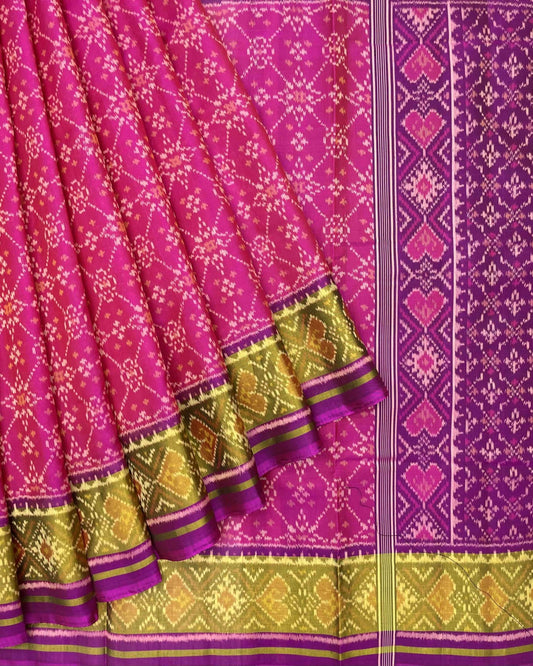 Purple Fancy Designer Patola Saree - SindhoiPatolaArt