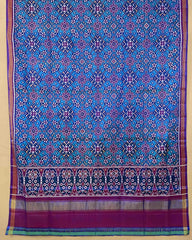 Purple & Firozi Blue Navratan Patola Dupatta - SindhoiPatolaArt