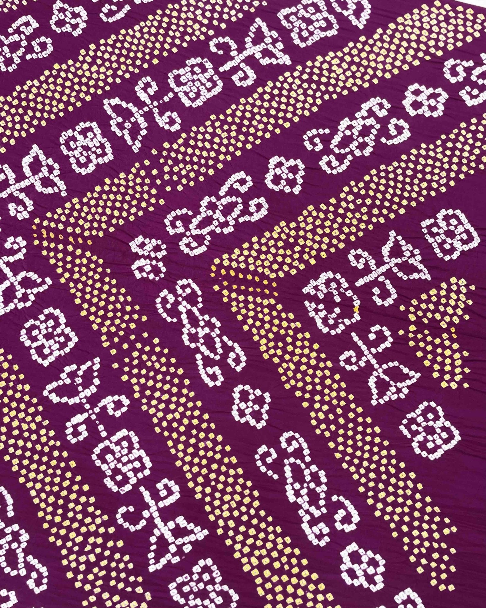 Purple Gaji Fancy Bandhani Saree - SindhoiPatolaArt