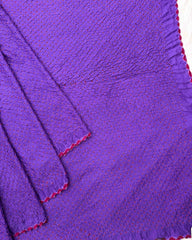 Purple Gajji Silk Bandhani Saree - SindhoiPatolaArt