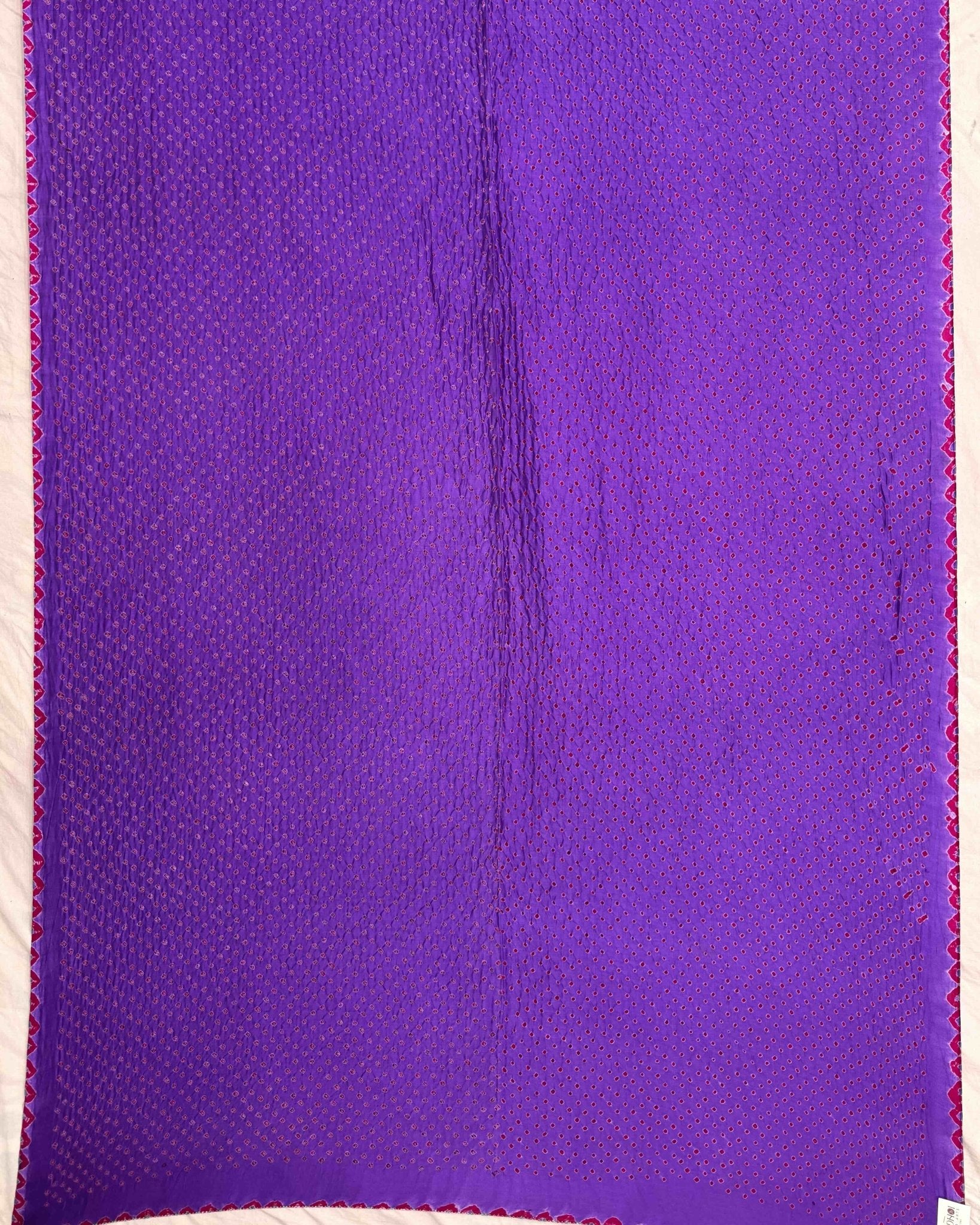 Purple Gajji Silk Bandhani Saree - SindhoiPatolaArt