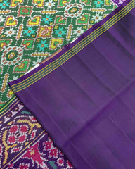 Purple & Green Manekchowk Patola Saree - SindhoiPatolaArt