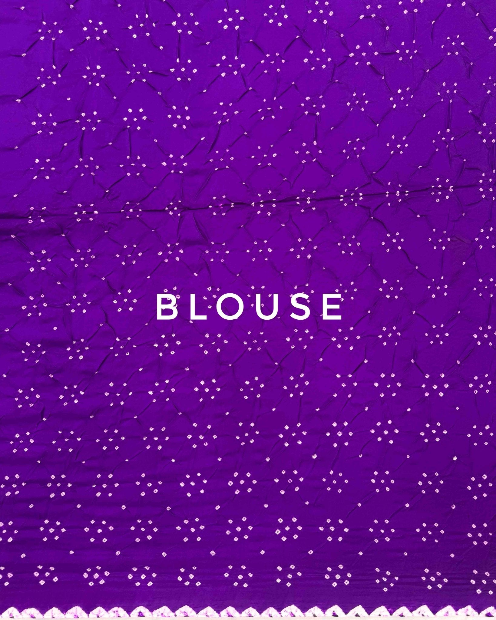 Purple Habotai Silk Bandhani Saree - SindhoiPatolaArt