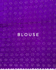 Purple Habotai Silk Bandhani Saree - SindhoiPatolaArt