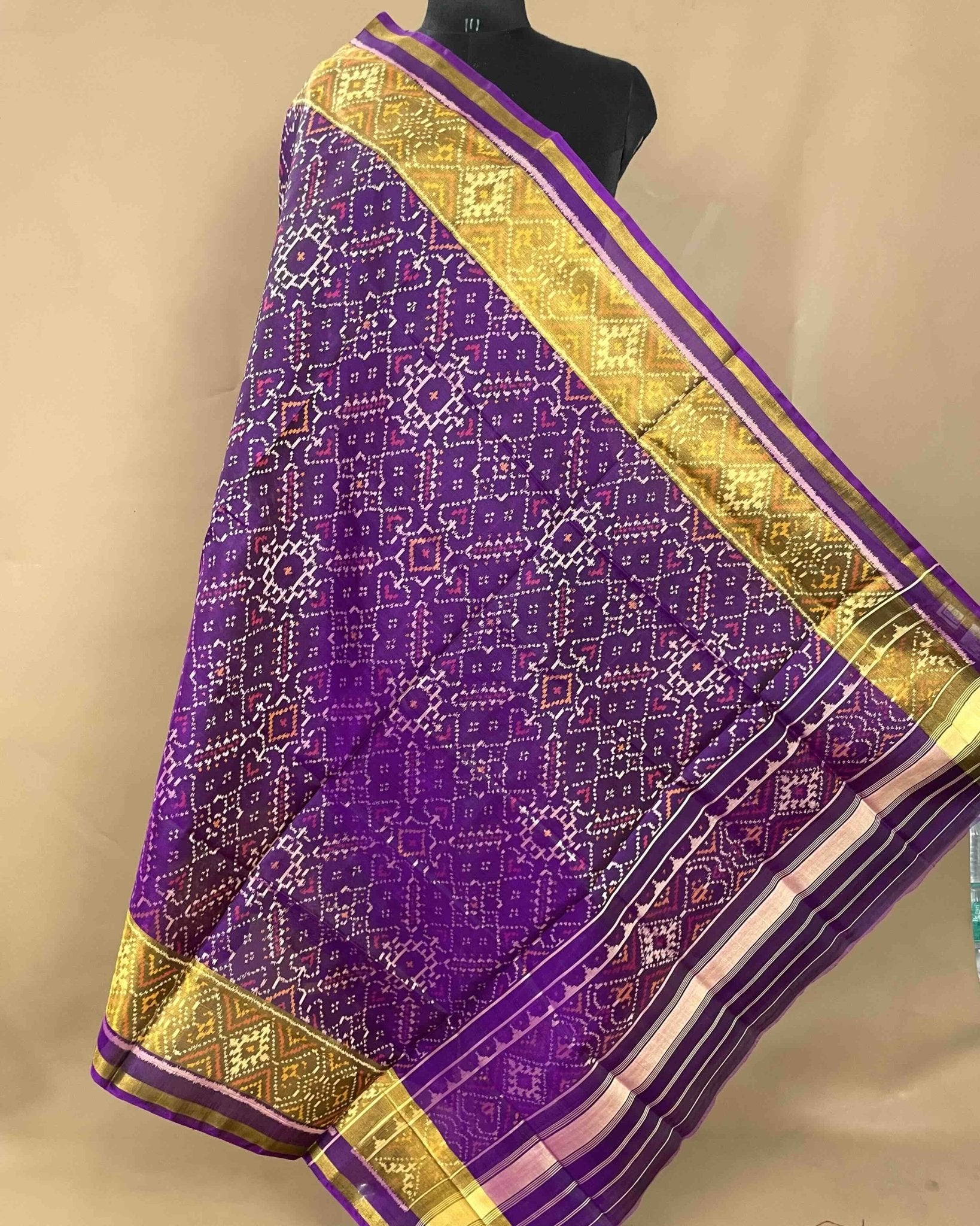 Purple Manekchowk Designer Patola Dupatta - SindhoiPatolaArt