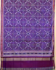 Purple Manekchowk Patola Dupatta - SindhoiPatolaArt